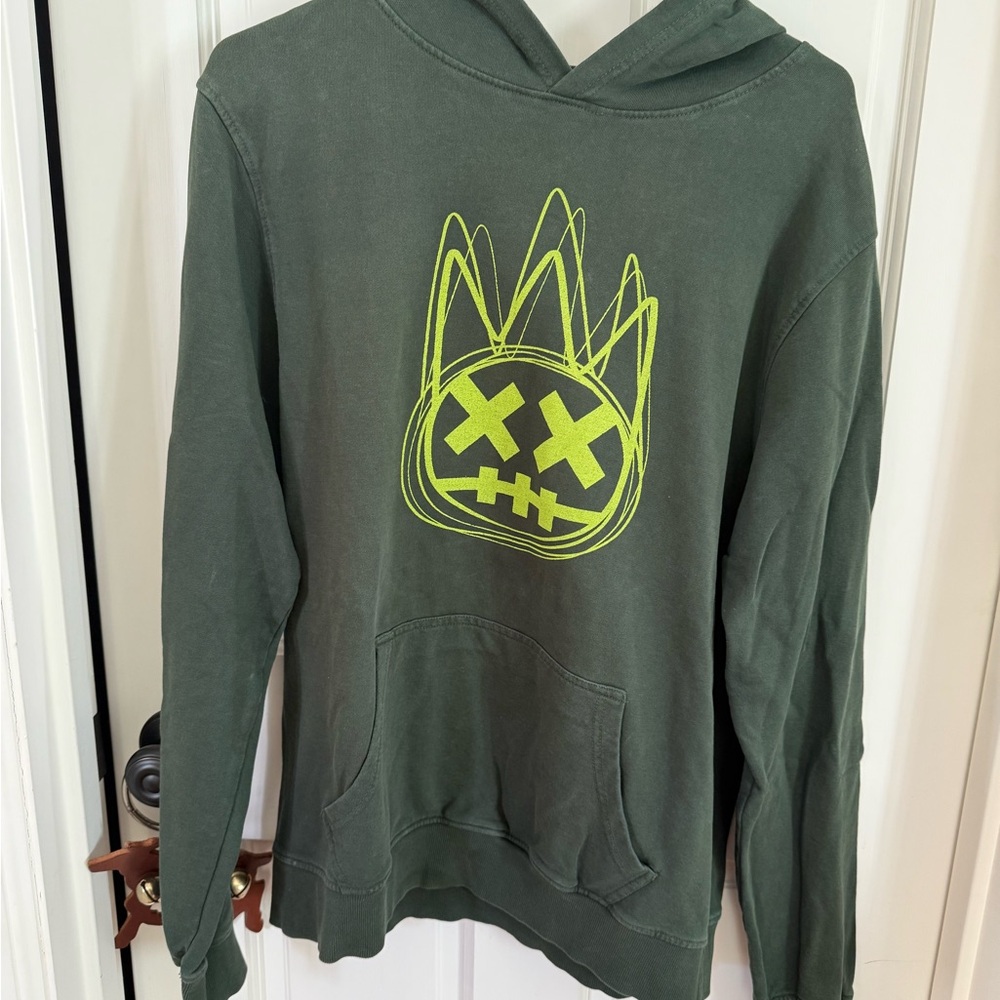 Cult of Individuality Olive Hoodie with Neon Graphic